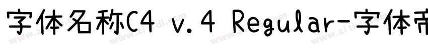 字体名称C4 v.4 Regular字体转换